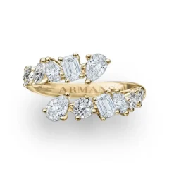 Mixed Diamond Wrap Ring