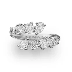 Mixed Diamond Wrap Ring