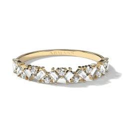Mosaic Baguette and Round Diamond Band