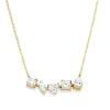 Multi Diamond Bar Necklace
