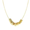 Multi Diamond Initial Block Charm Necklace