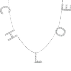 Multi Diamond Initial Necklace