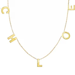 Multi Solid Gold Initial Necklace