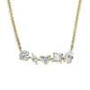 Multi-Shaped Diamond Bar Necklace