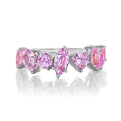 Multi-Shaped Pink Sapphire Ring