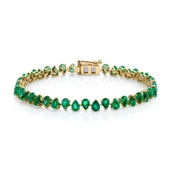 Multiway Pear Green Emerald Tennis Bracelet