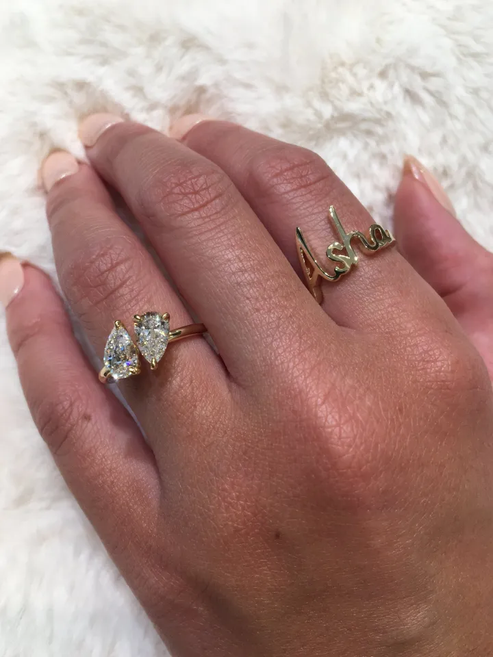 Nia Two Stone Lab Grown Engagement Ring