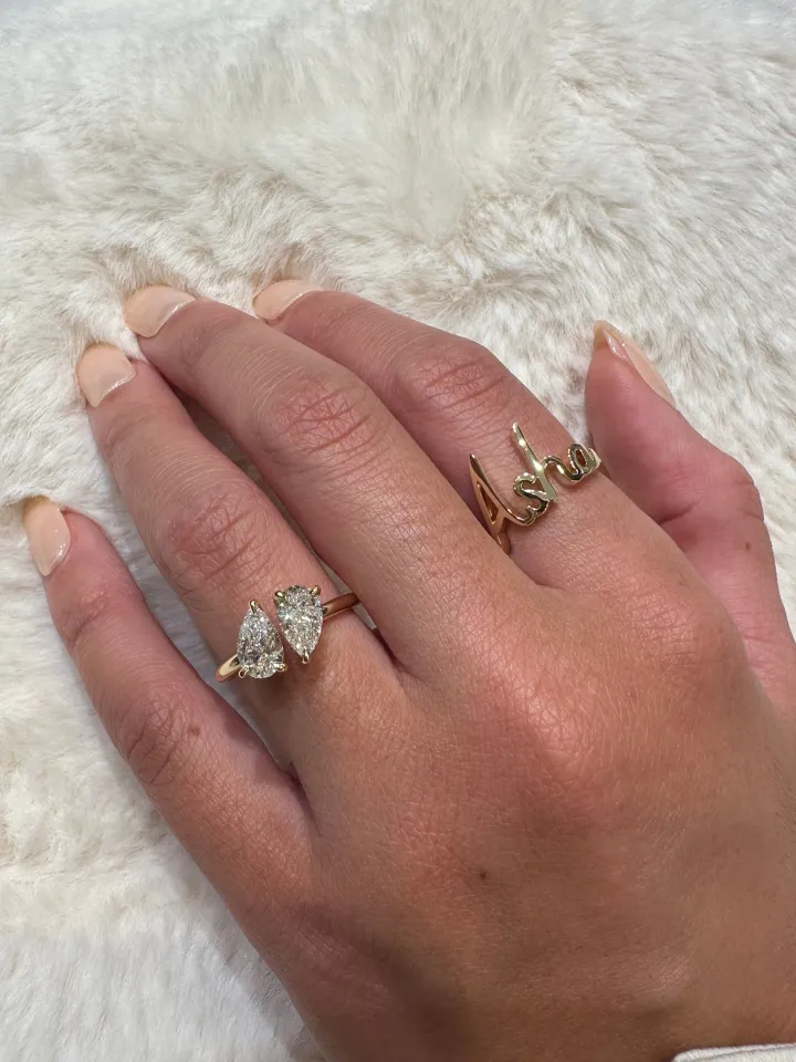 Nia Two Stone Lab Grown Engagement Ring