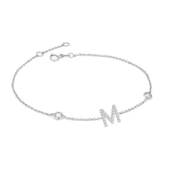 Orbit Diamond Initial Bracelet