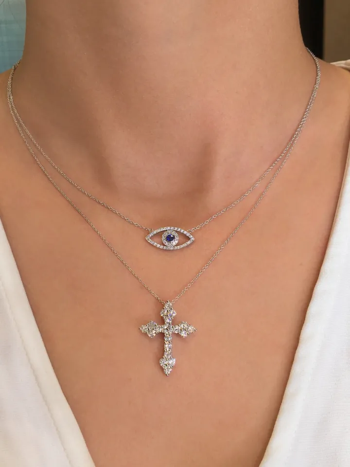 Orthodox Diamond Cross Necklace