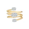 Oval Diamond Spiral Ring