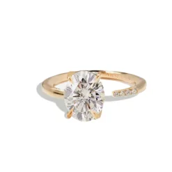 Oval Diamond Split Engagement Ring