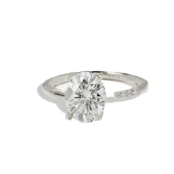 Oval Diamond Split Engagement Ring
