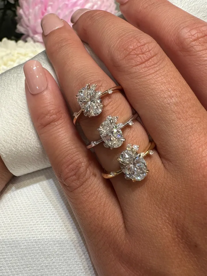 Oval Fire Fly Lab Grown Engagement Ring