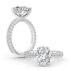 Oval Snow White Engagement Ring