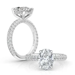Oval Snow White Engagement Ring