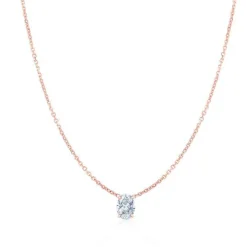 Oval Solitaire Lab Grown Diamond Pendant