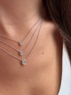 Oval Solitaire Lab Grown Diamond Pendant