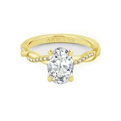 Oval Twist Engagement Ring