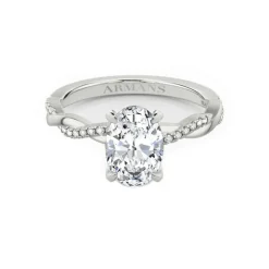 Oval Twist Engagement Ring
