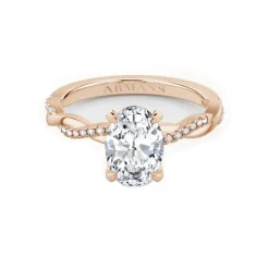 Oval Twist Engagement Ring