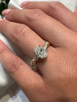 Oval Twist Engagement Ring