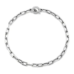 Paper Clip Choker with Diamond Bail