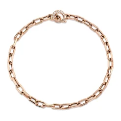 Paper Clip Choker with Diamond Bail