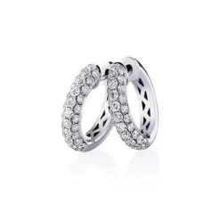 Pavè Diamond Hoops