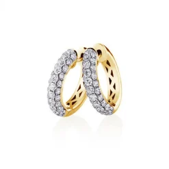 Pavè Diamond Hoops