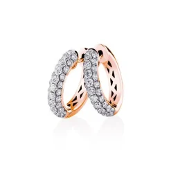 Pavè Diamond Hoops