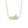 Pavé Diamond Jigsaw Puzzle Necklace