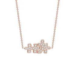Pavé Diamond Jigsaw Puzzle Necklace