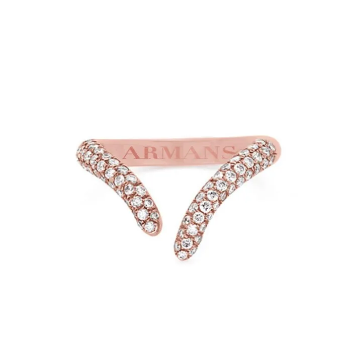 Pavé Diamond Snake Ring