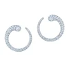 Pavé Diamond Swirl Hoops