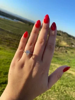 Pear Allegra Lab Grown Engagement Ring