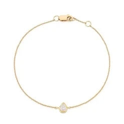 Pear Bezel Set Diamond Bracelet