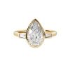 Pear Bezel Set Trilogy Engagement Ring