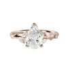 Pear Diamond Leaf Engagement Ring