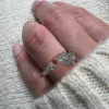 Pear Diamond Split Band Engagement Ring