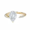 Pear Diamond Split Engagement Ring