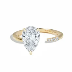 Pear Diamond Split Engagement Ring