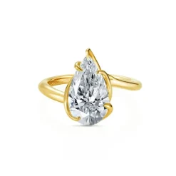 Pear Diamond Twist Engagement Ring
