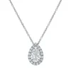 Pear Halo Diamond Pendant