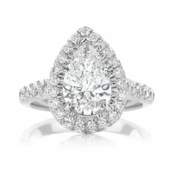 Pear Halo Engagement Ring