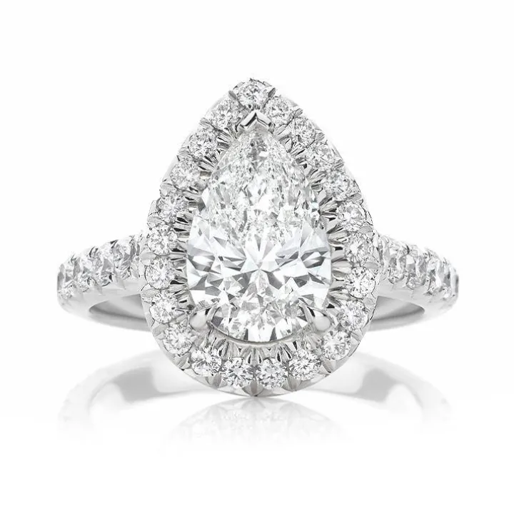 Pear Halo Engagement Ring