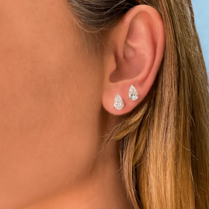 Pear Lab Grown Diamond Studs