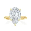 Pear Madison Lab Grown 5 Claw Engagement Ring