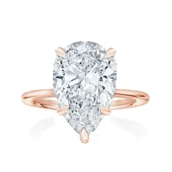 Pear Madison Lab Grown 5 Claw Engagement Ring