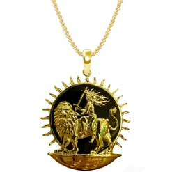 Persian Woman Life Freedom Lion Sun Necklace Chain Necklace